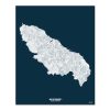 Affiche Augustin-bleu et blanc-Ile de Groix-Morbihan -Bretagne-mer-plage-déco-Linatelier
