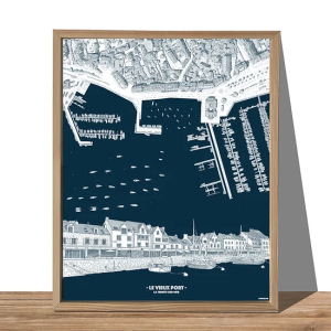 Affiche-augustin-dessiner-à-la-main-vieux-port-trinité-sur-mer
