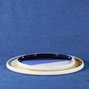 Assiette-jaune-grès-céramique