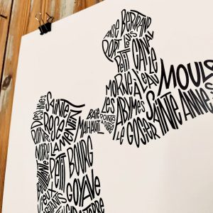 Affiche Guadeloupe les petits plans linatelier made in france