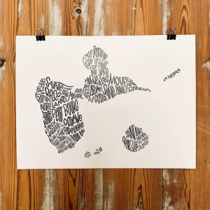 Affiche Guadeloupe les petits plans linatelier made in france