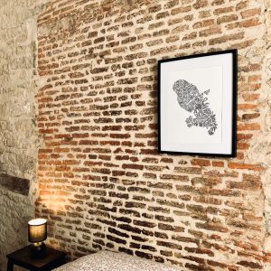Affiche Martinique les petits plans linatelier made in france