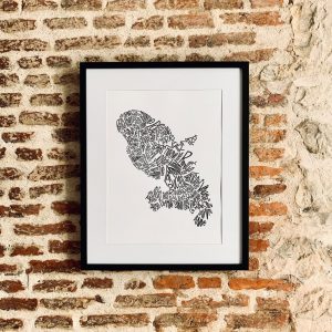 Affiche Martinique les petits plans linatelier made in france