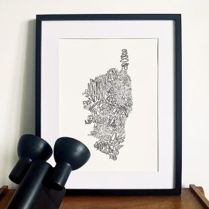Affiche corse les petits plans linatelier made in france