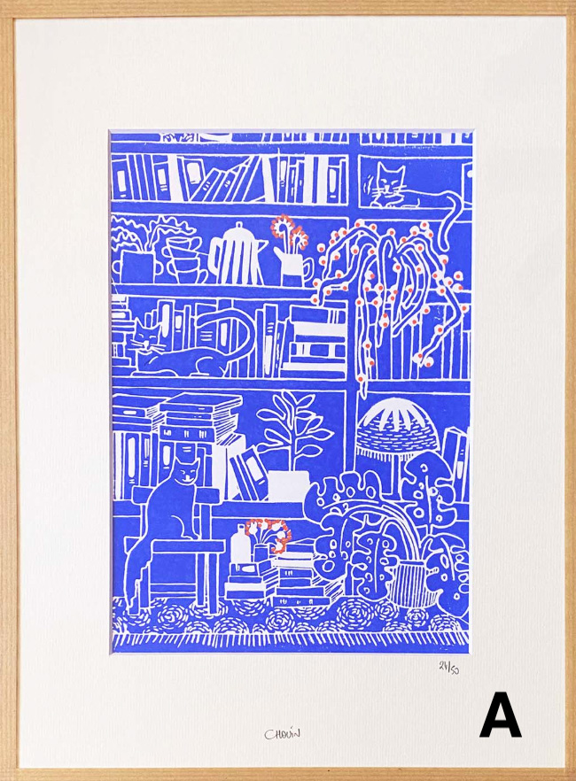 Linogravure - Morgane Chouin 'La Maison' 30 x40 cm